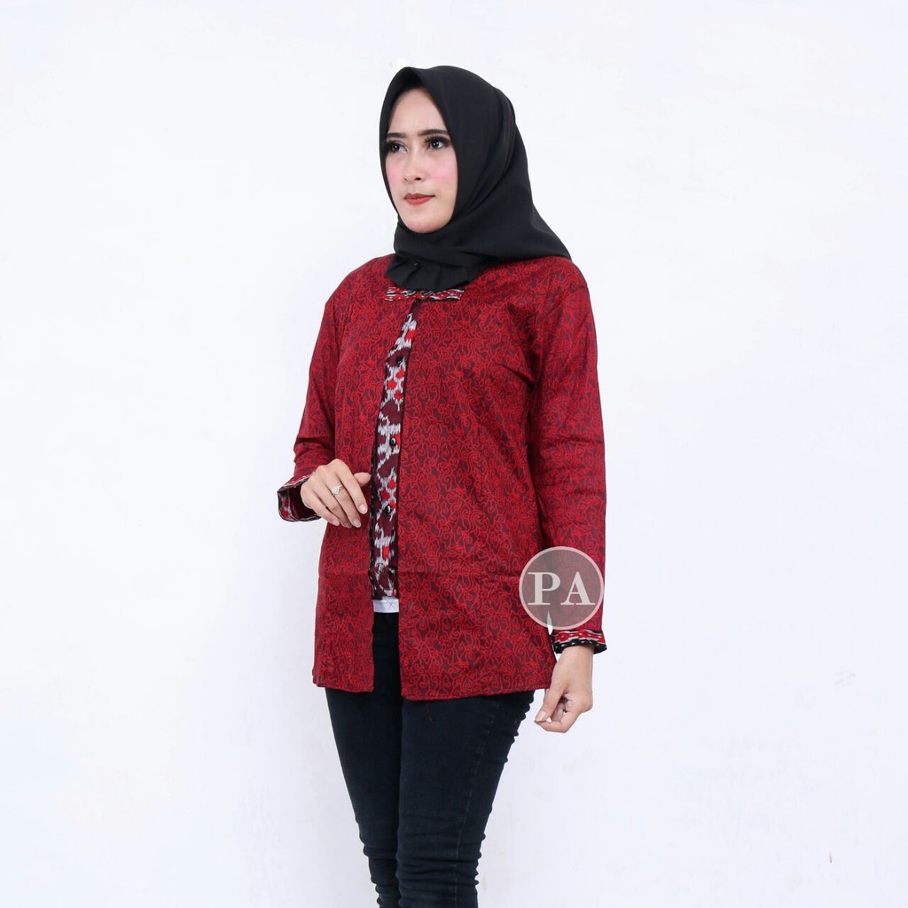 Bluse batik songket kombinasi