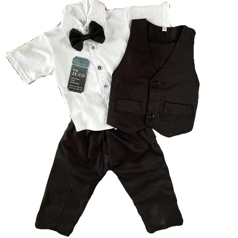 Setelan jas formal baju anak bayi 3 bulan - 5 tahun lucu murah rompi grosir pesta ulang cowok vest ‑