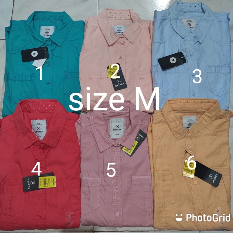 Nevada kemeja wanita lengan panjang ori fulltag