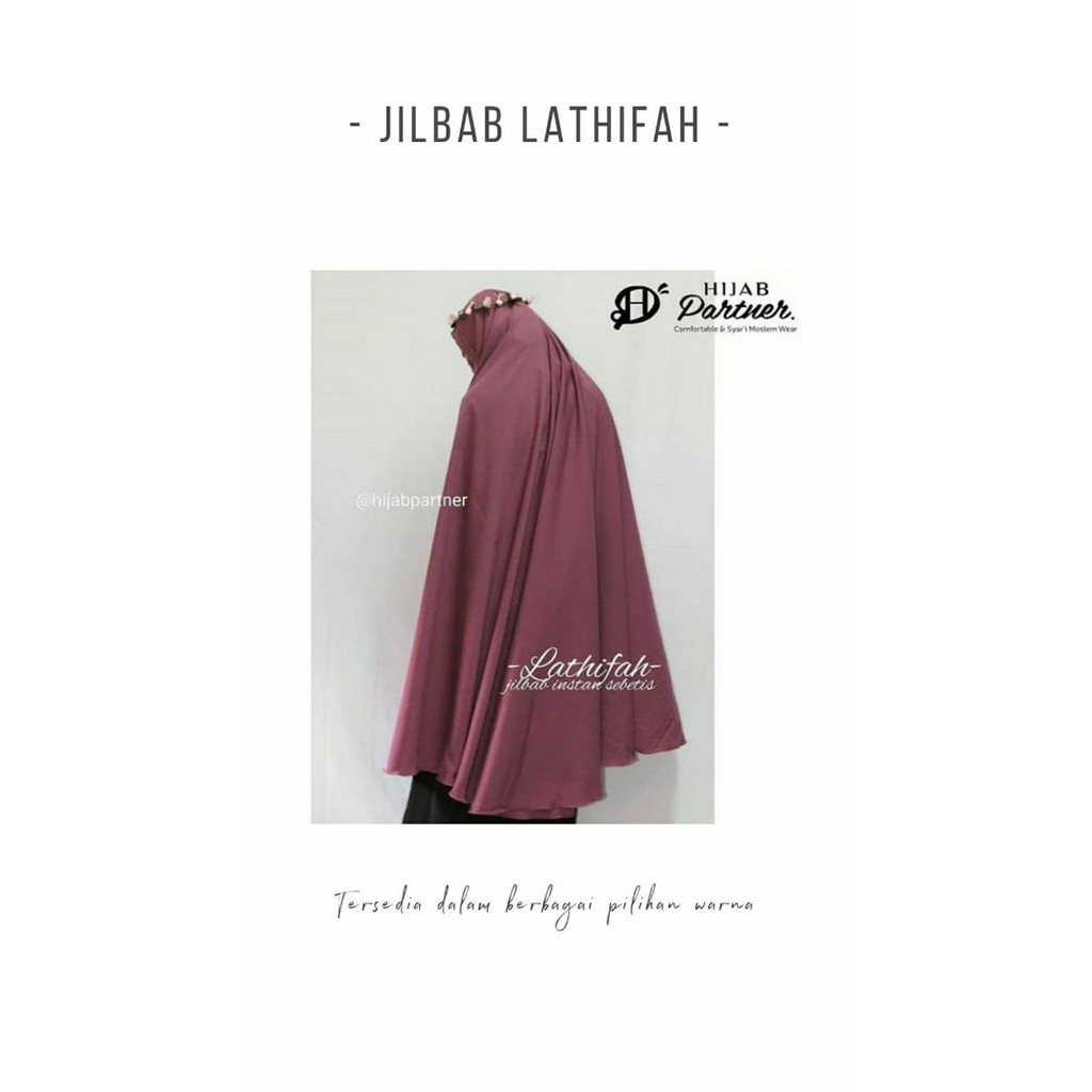 Best Quality Jilbab Cadar Lathifah Jumbo / Sebetis / Kerudung Instan Cadar