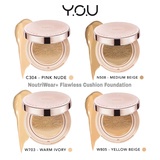 [GROSIR] Y.O.U NOUTRIWEAR FLAWLESS CUSHION FOUNDATION by you