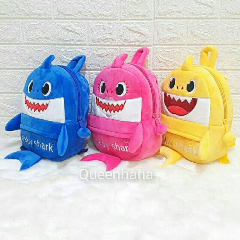 Bagpack Baby Shark Tas Ransel Anak Boneka Full Body Baby Shark