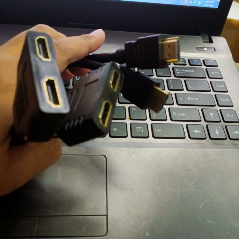 kabel spliter hdmi 1ke2 kabel HDMI male to fimela 2cabang