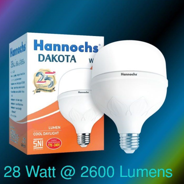 Lampu LED 28 Watt Hannochs Dakota 2600 Lumens Bergaransi