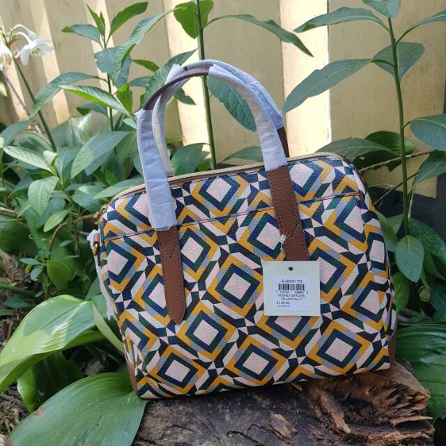 Tas fossil sidney satchel yellow multi