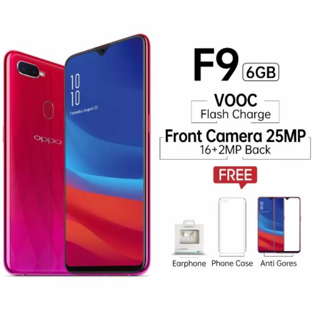OPPO F9 RAM 6GB ROM 64GB - GARANSI RESMI OPPO INDONESIA SETAHUN