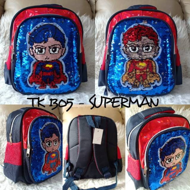 Tas ransel sequin karakter