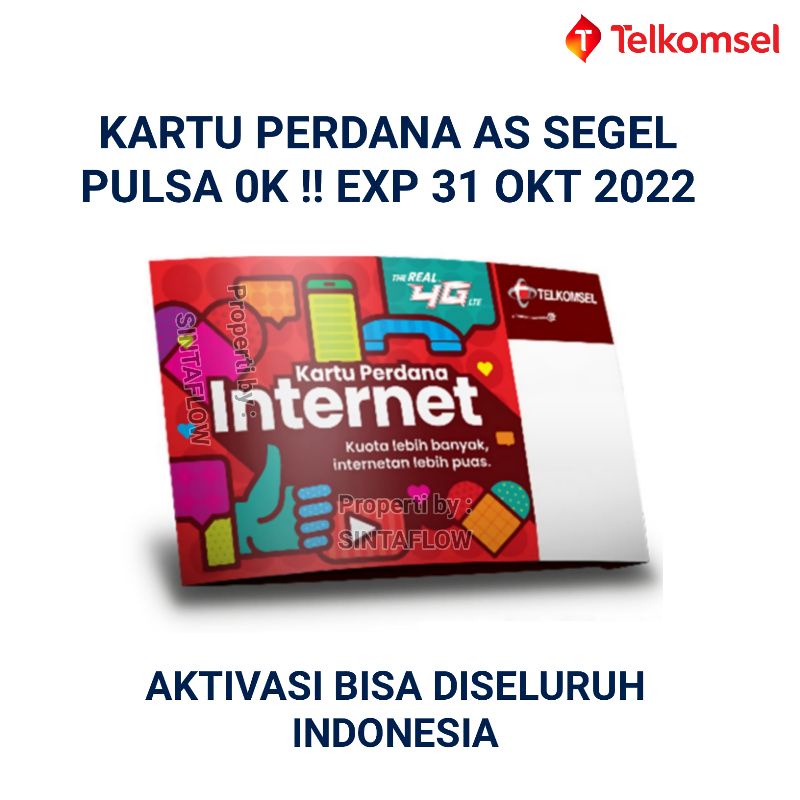 Kartu Perdana As 0K Segel Kartu Perdana As Pulsa Nol Segel Kartu Telkomsel Nasional pulsa Nol Segel 