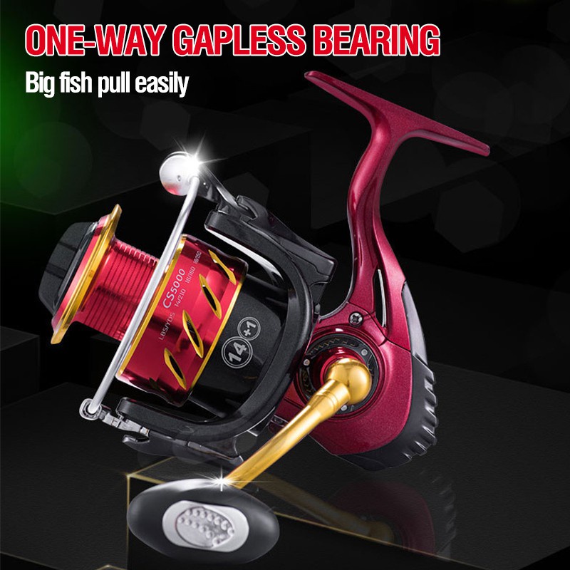 15kg Drag Power Handle Reel Pancing Metal Double Spool 14 + 1 Bb