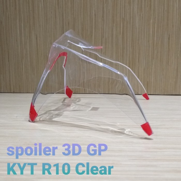 spoiler KYT R10 3D GP warna clear