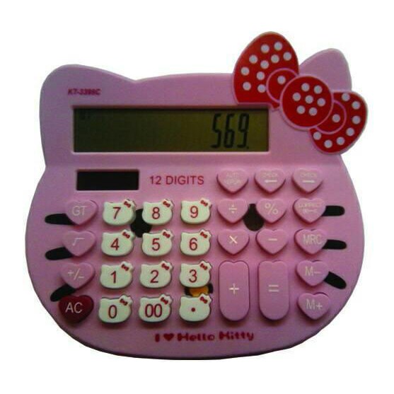 

BEST PRODUK KALKULATOR/CALCULATOR KARAKTER HELLOKITY~12 DIGIT&BIG DISPLAY , DG1...