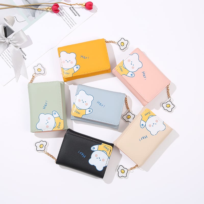 ♥DPS829♥D233 DOMPET MINI WANITA KARAKTER BEAR DOMPET AESTETIC WANITA