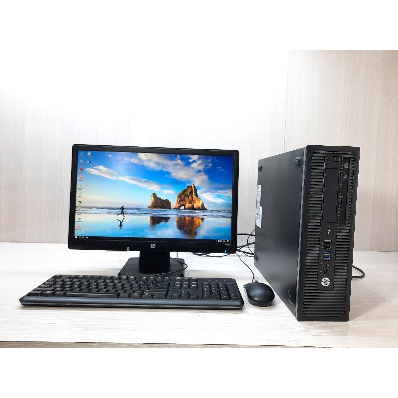 Paketan Pc Hp Prodesk 600 G1 Core i5 Gen 4 Ram 4Gb Hdd 500Gb Lcd 20In Wide Siap Pakai Bergaransi