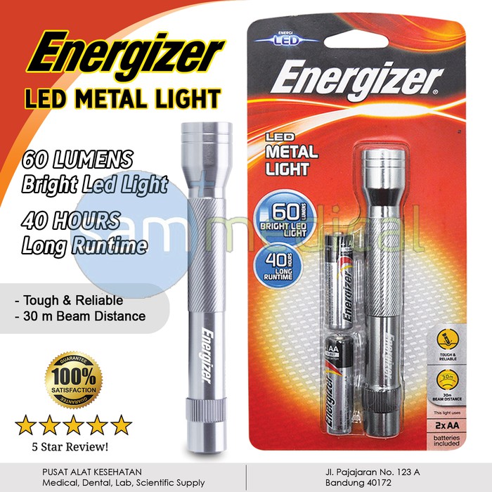 Medica - Energizer Senter LED   Metal Light LCM2AA