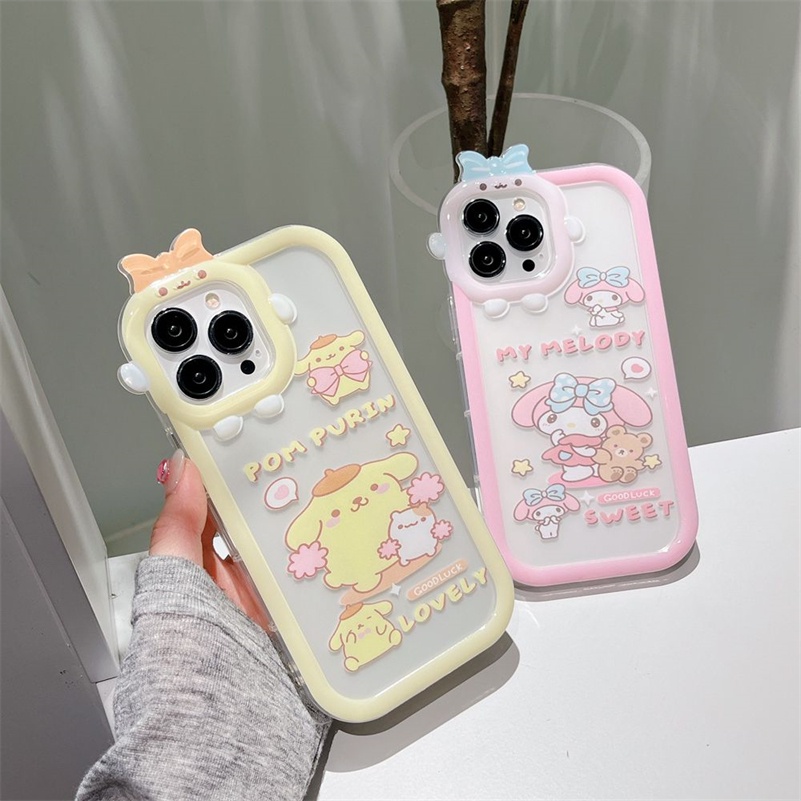 Soft Case Pelindung Desain Monster Kecil Tahan Banting Untuk iPhone 14 13 12 11 Pro Max X Xr Xs Max 7 8 6 6s Plus SE 2020