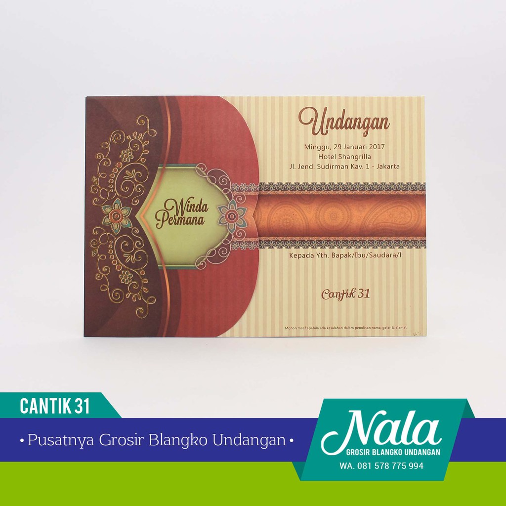 Blangko Undangan Cantik 31 Isi 100 Lembar