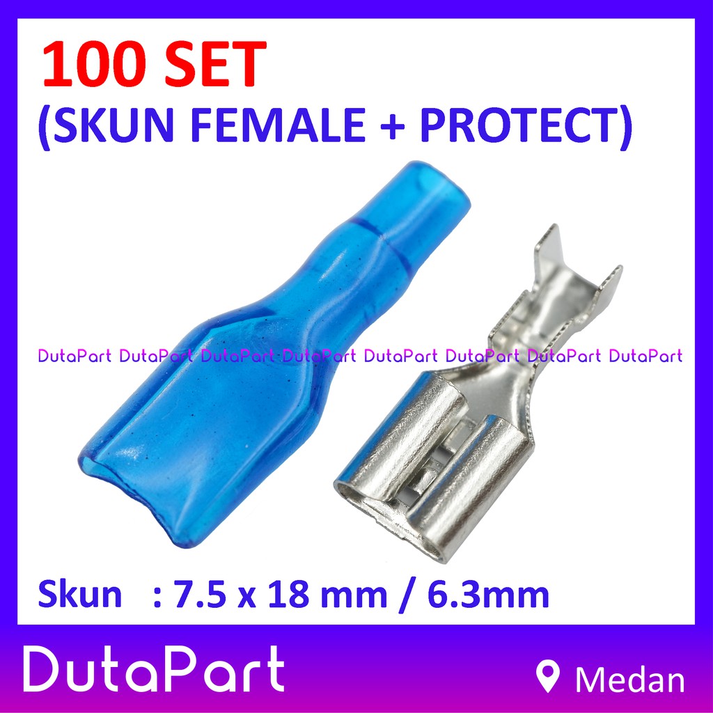 100 SET Skun Betina Female + Protect Karet 6.3mm 7mm 7.5mm Speaker Twitter