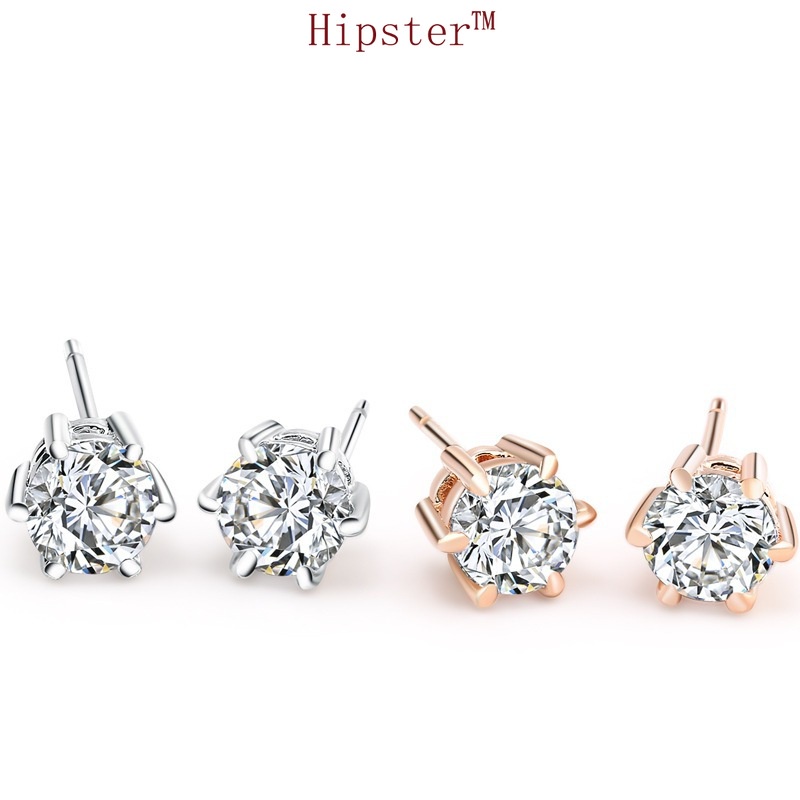 Hot Sale Fashion Unisex Style Simple Moissanite Stud Earrings