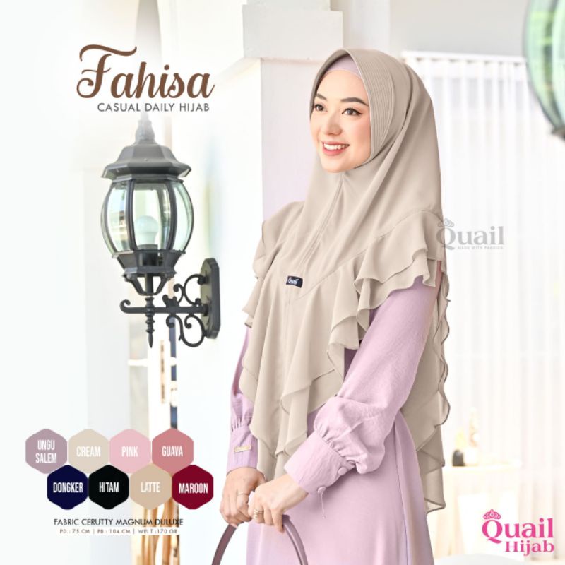 Fahisa Khimar 2 Layer - Quail Hijab