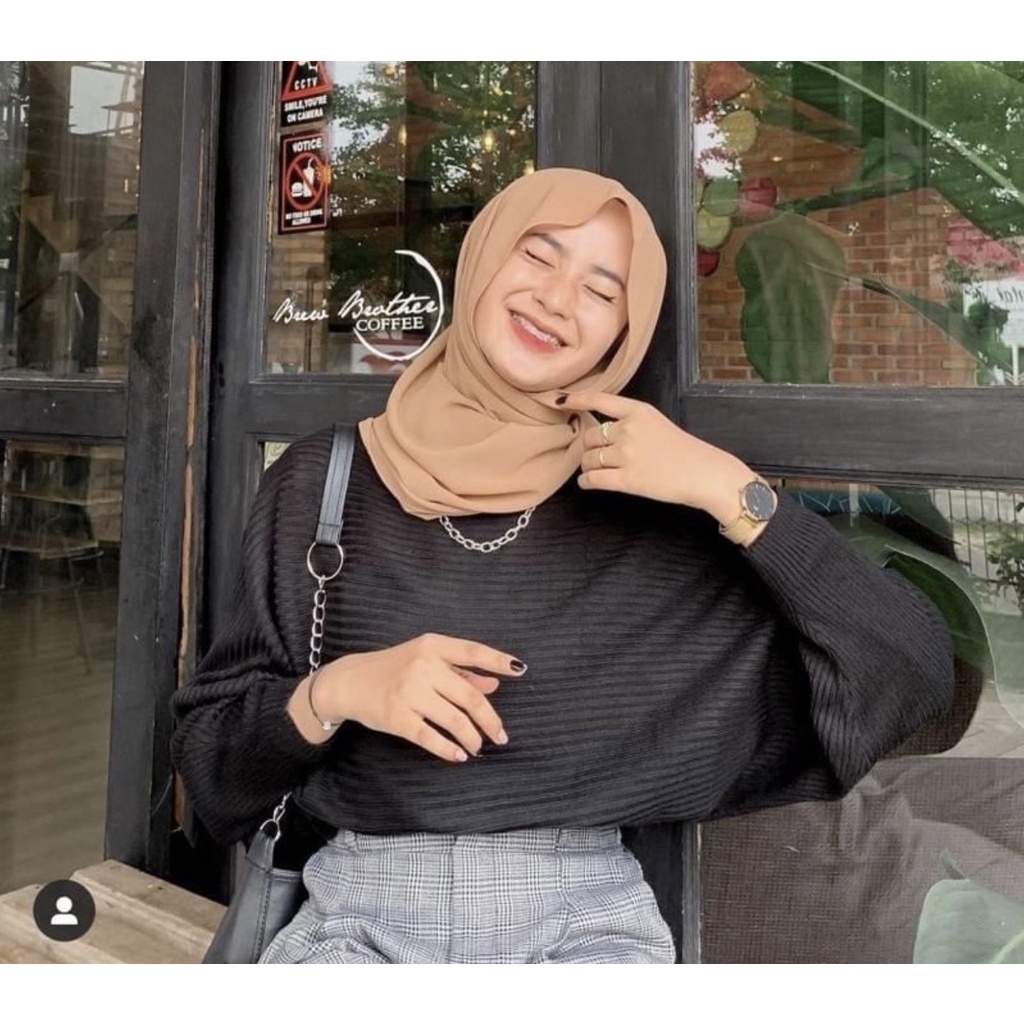 BEFAST - ZEC Sweater Wanita Rajut GEGE / Lesperal Batwing Rajut / Sweater Rajut / Swater Kekinian Banyak Warna / Sweater Terbaru Polos