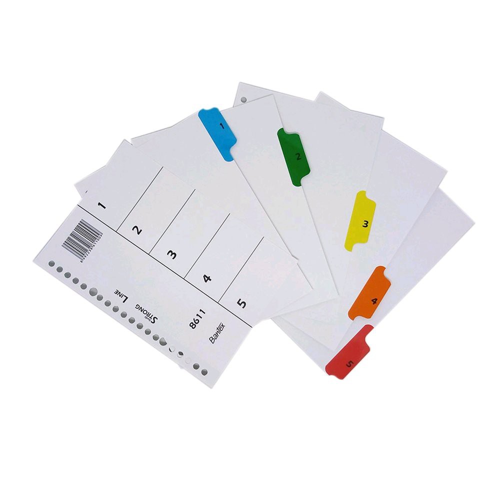 

Bantex Pembatas Binder Kertas Indexes A5 Isi 5 Lembar 20 Holes Ring