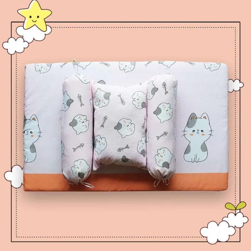 KASUR BAYI KARAKTER 1 SET DENGAN BANTAL DAN GULING SIZE 75x45cm