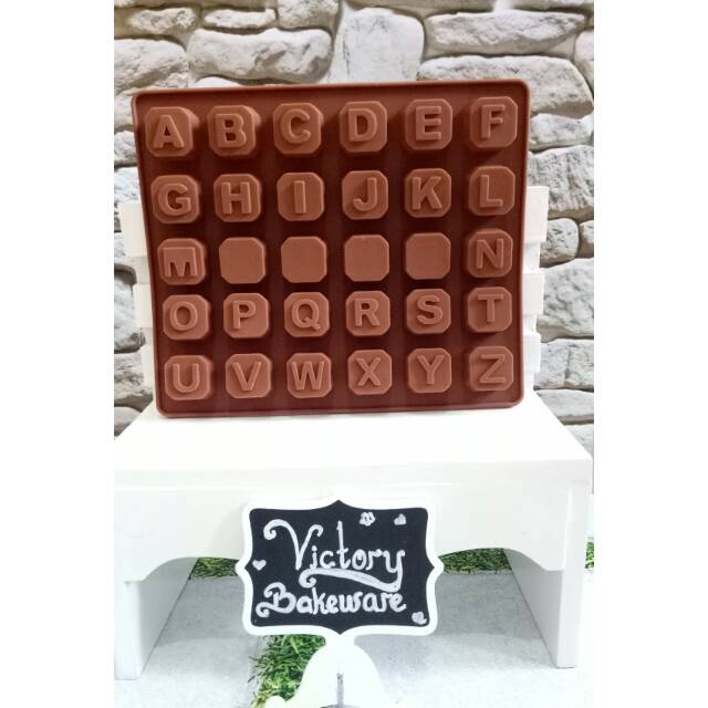 Cetakan silikon huruf / Silikon alfabet /silikon puding huruf
