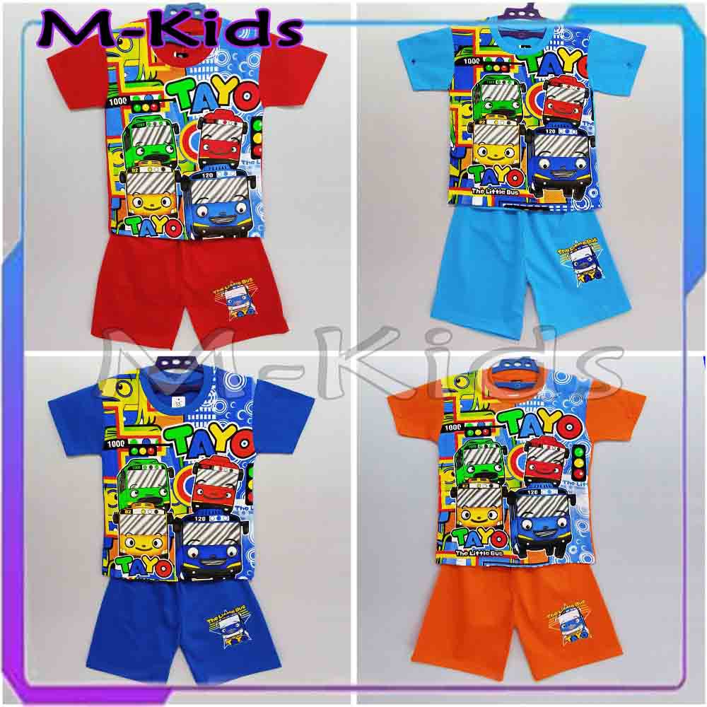 MKids88 - Baju Setelan KAOS Anak Gambar T4YO / Mobil CAR