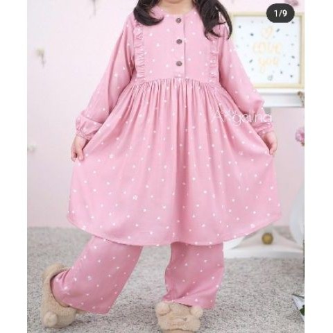 Little Zahra Lil Heart Pink 4-6th by Atelier Angelina