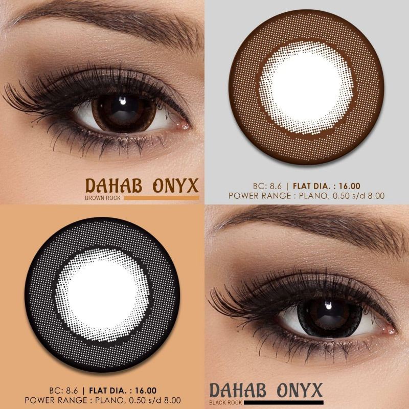 SOFTLENS WARNA HITAM MINUS DAHAB COLOR ONYX