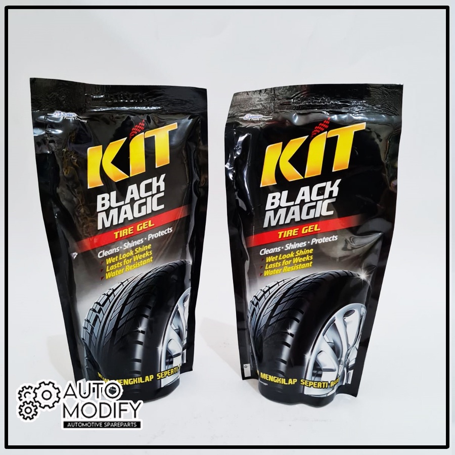 Jual Kit Black Magic Tire Gel Pouch 200 ml (Semir Ban Mobil & Motor Kit