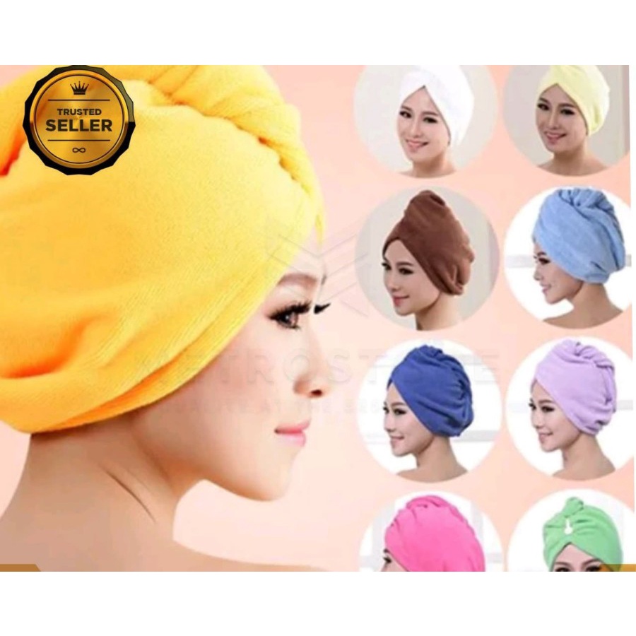 Wet Hair Dryer Towel - handuk kepala keramas 2pcs