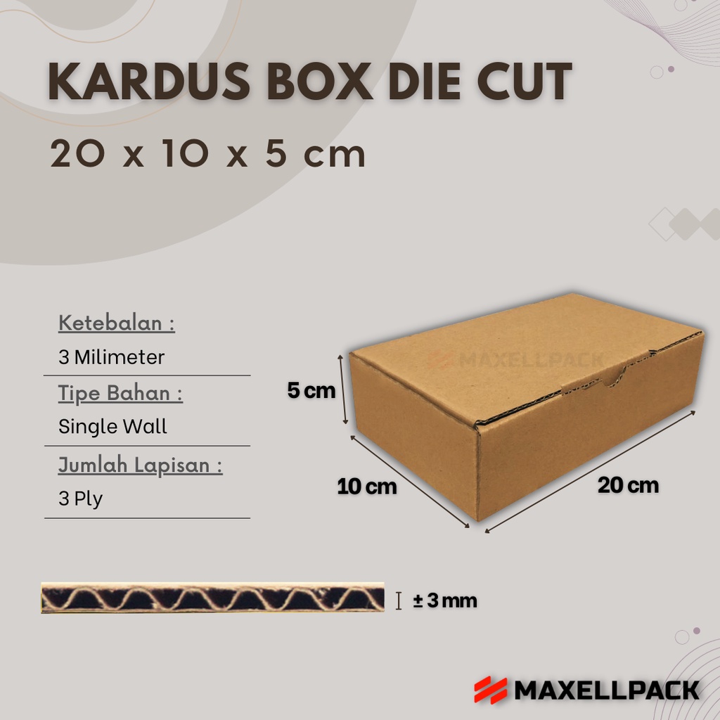 

Kardus Box Die Cut 20x10x5 CM Kotak Karton Dus Pizza Cake Brownies Polos