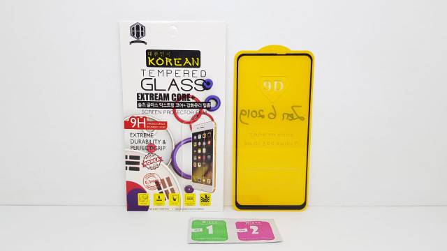 KOREAN Tempered Glass Zenfone 6 2019 6.4&quot; FULL SCREEN TG 5D Asus ZS630KL Asus 6z Ze FULL GLUE