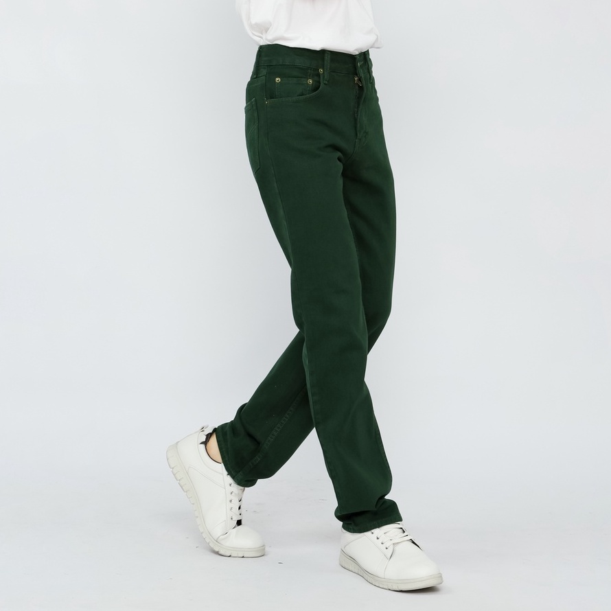 Fathco - Celana Jeans Reguler Basic Green Army