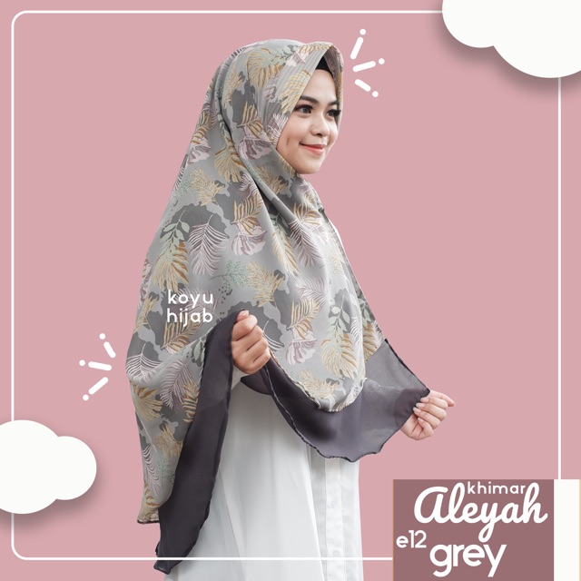 Koyu Hijab Khimar Aleyah E12 (pilih warna)