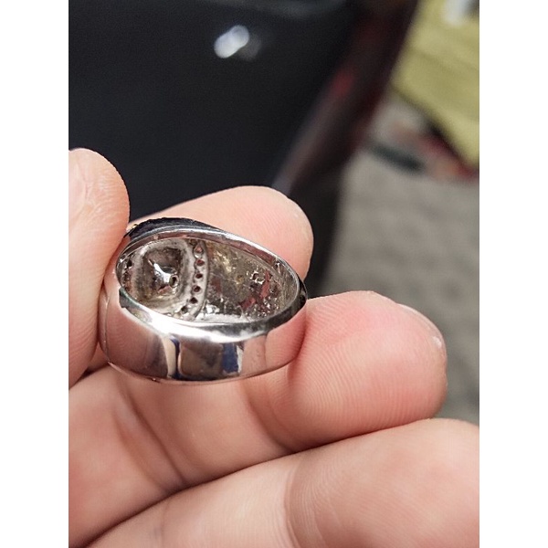 cincin pria permata tourmaline 3.35 ct ring perak