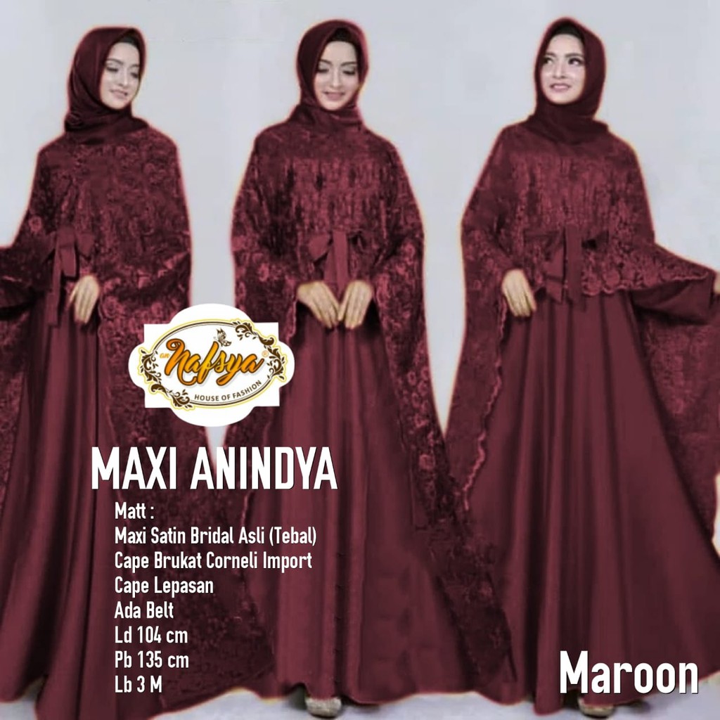 Gamis Dress Syari Maxi Anindya Ori Nafsya