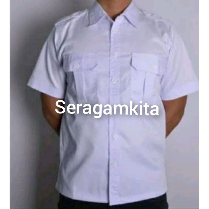Baju pdh putih Baju pdh putih pendek Baju putih PNS Baju pdl putih