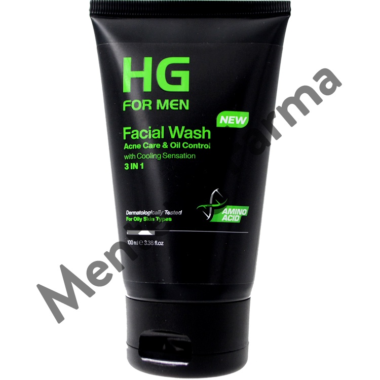 HG For Men Facial Wash Acne Care &amp; Oil Control 100 ML - Sabun Cuci Muka Khusus Kulit Berjerawat