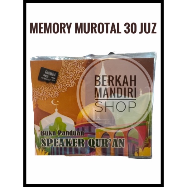 MEMORY Murotal 30 Juz - Micro SD - CHIP 16GB SPEAKER ALQURAN Dengan BUKU PANDUAN