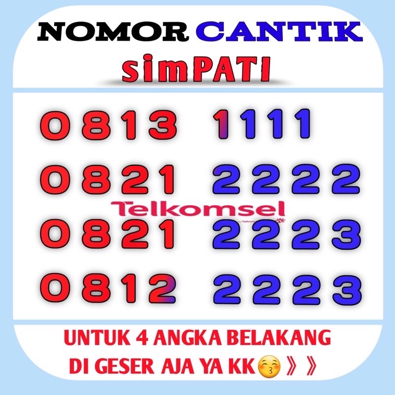 Nomor Cantik Simpati Nomor cantik telkomsel kartu perdna simpati