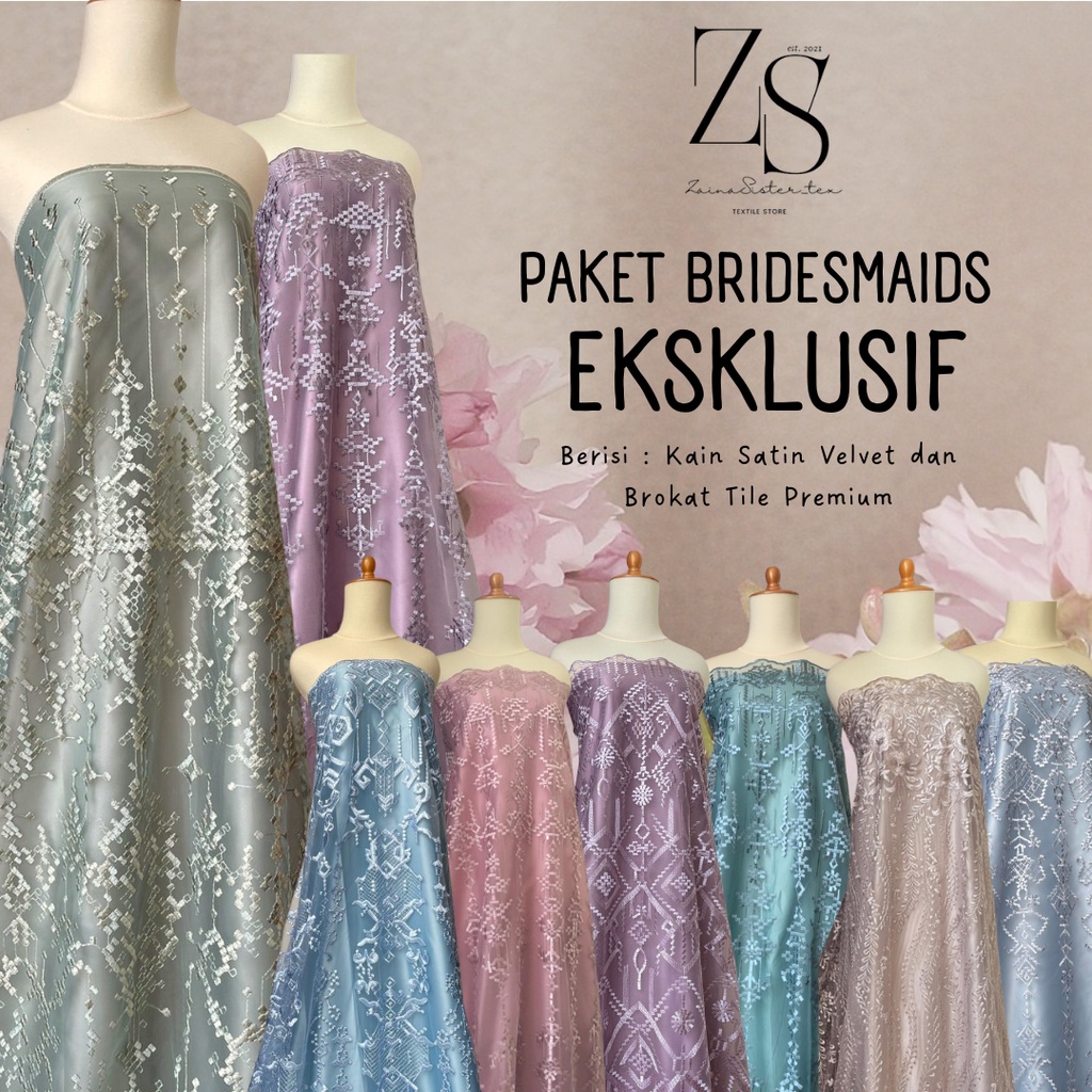 Paket Bahan Kebaya Seragam Bridesmaid Eksklusif Seragam Akad