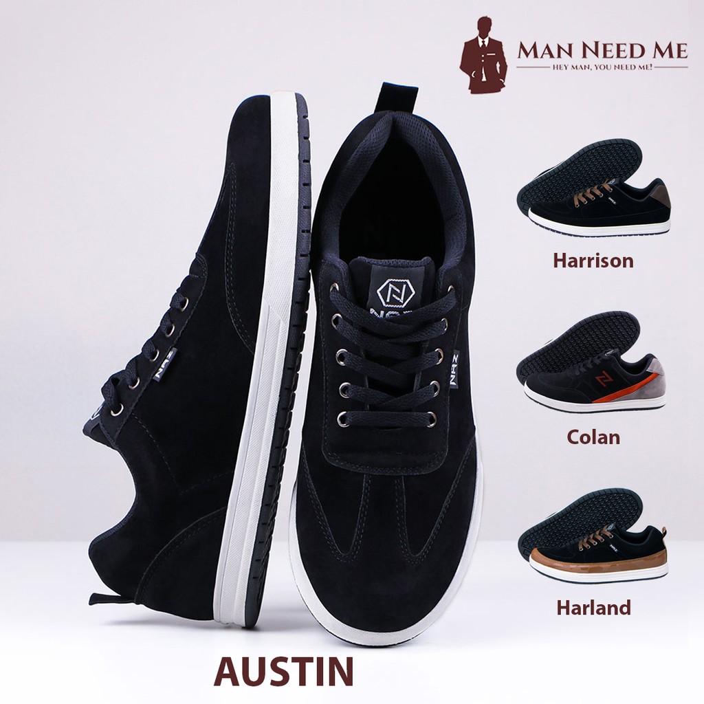 BLACK SUEDE SERIES |ManNeedMe x NAZ| Sepatu Sneakers Pria Casual Shoes ORIGINAL