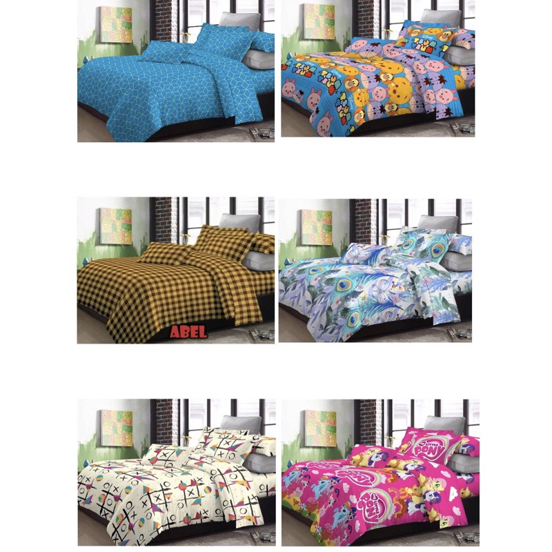 Sprei Adela Elegant Collection T30 180x200cm Bantal 2 BAHAN KATUN DISPERS TIDAK LUNTUR MURAH