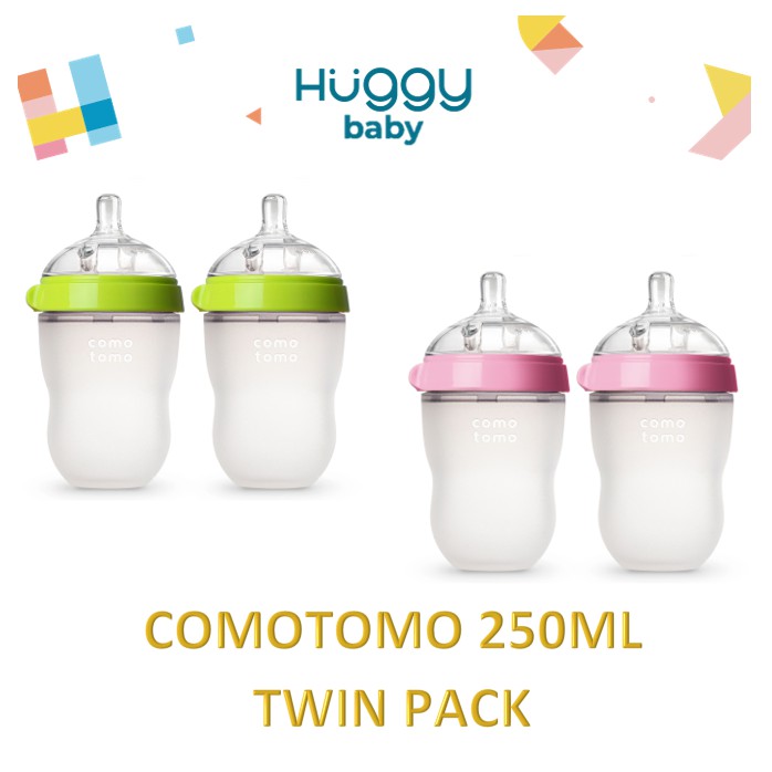 Comotomo 250ml TWIN Pack Botol Susu Bayi (Kemasan 2 Botol)