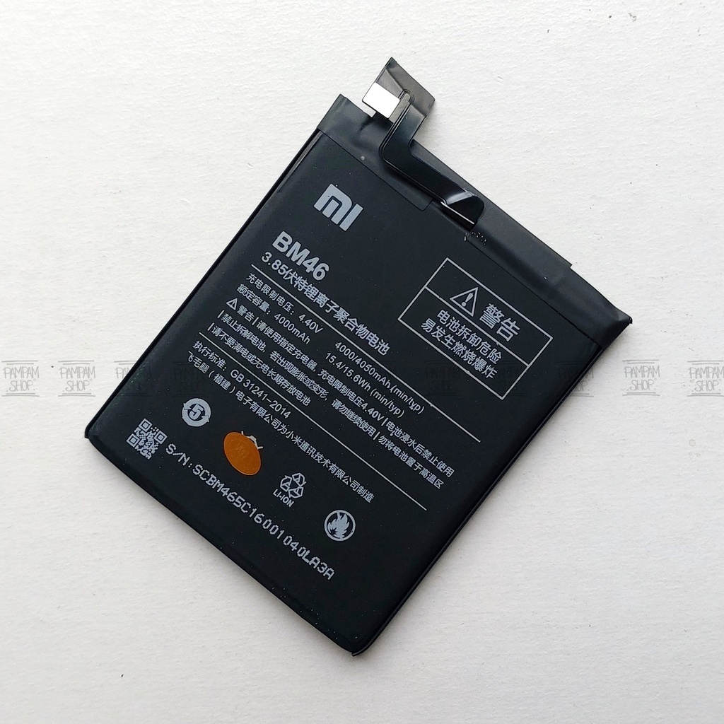 Baterai XiaoMi BM46 Redmi Note 3 Pro Original OEM Batrai Batre Battery BM 46 Xiao Mi Handphone HP