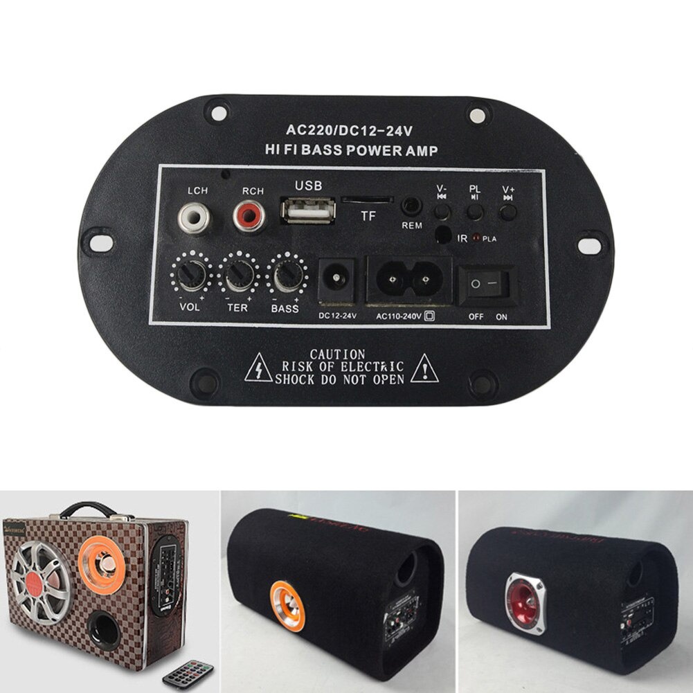 Amplifier Board Audio Bluetooth USB FM Radio TF Player Subwoofer DIY 30W - TMA318