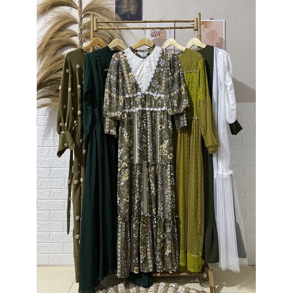 gamis premium meijiwang/frila/papermea/ysv perhiauan