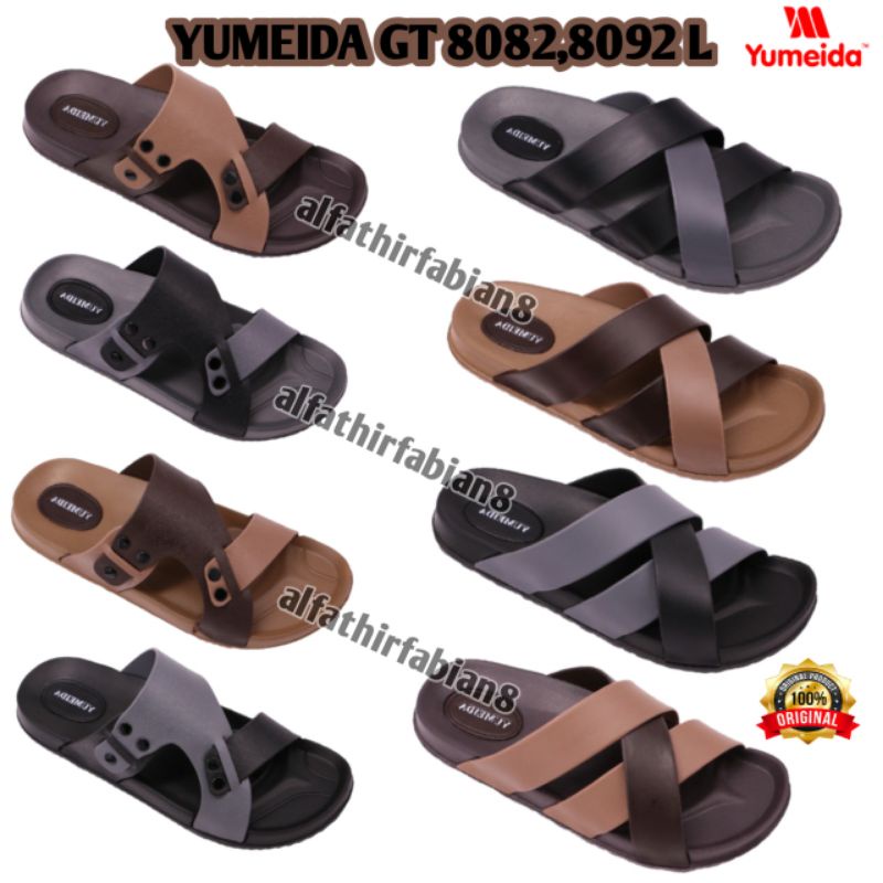 sandal yumeida karet pria slop gt 8082 8092